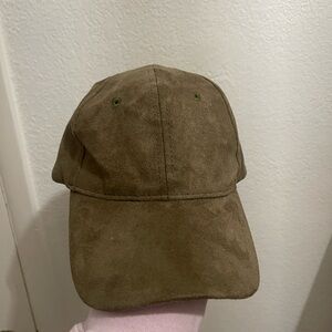 Suede army green hat
